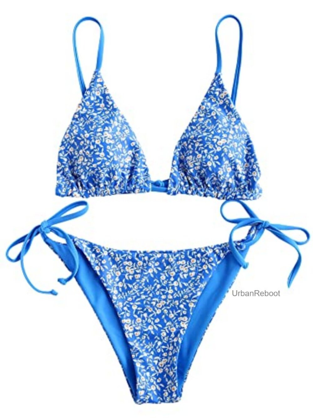 Women's Triangle String Bikini Set Floral Two Piece Swimsuit